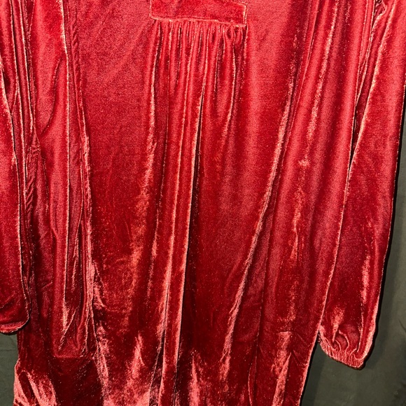Easel Rust Velvet Dress - Picture 5 of 5